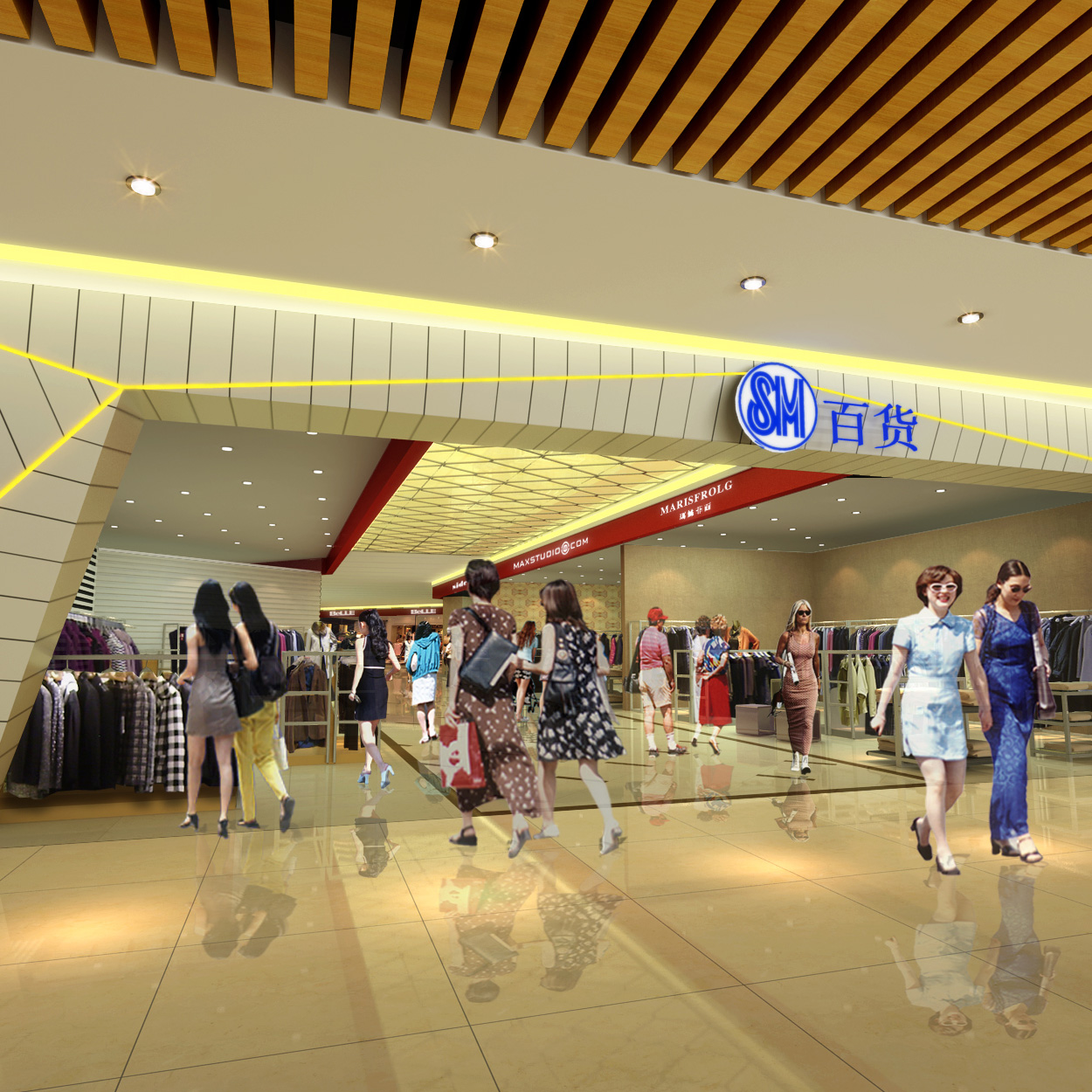 淄博盛名吉成百貨有限公司監(jiān)控、背景音樂、綜合布線項目